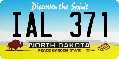 ND license plate IAL371
