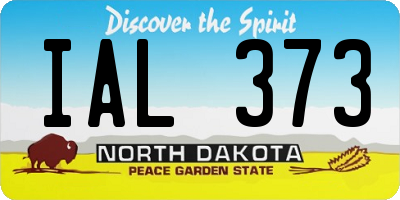 ND license plate IAL373