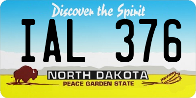 ND license plate IAL376