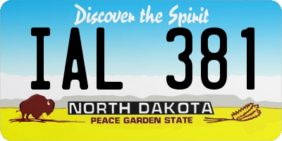 ND license plate IAL381