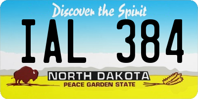 ND license plate IAL384