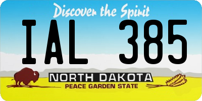 ND license plate IAL385