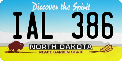 ND license plate IAL386