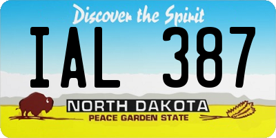 ND license plate IAL387
