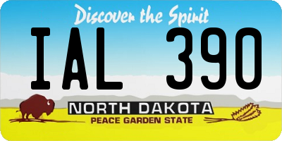ND license plate IAL390