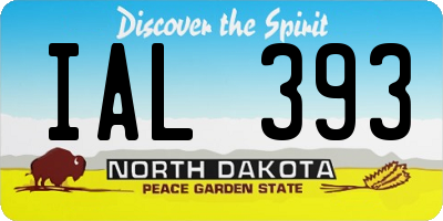 ND license plate IAL393