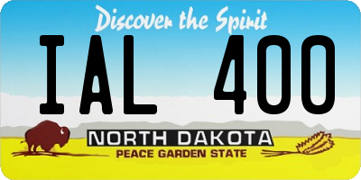 ND license plate IAL400