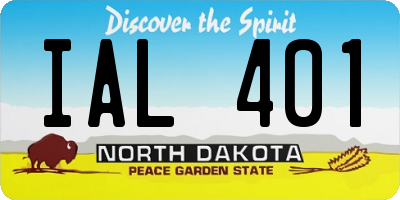 ND license plate IAL401