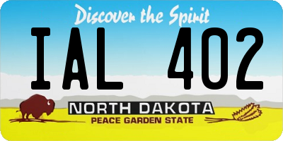 ND license plate IAL402