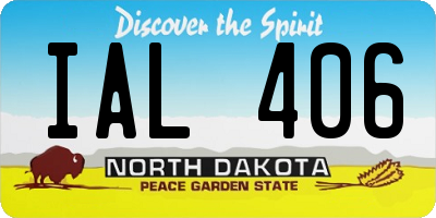 ND license plate IAL406