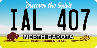 ND license plate IAL407