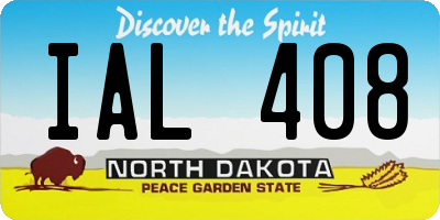 ND license plate IAL408