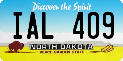 ND license plate IAL409