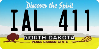 ND license plate IAL411