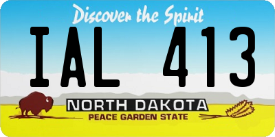 ND license plate IAL413