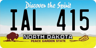 ND license plate IAL415