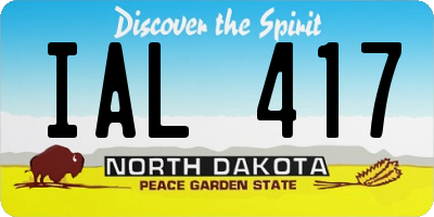 ND license plate IAL417