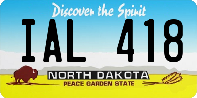 ND license plate IAL418