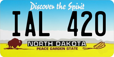 ND license plate IAL420
