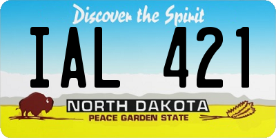 ND license plate IAL421