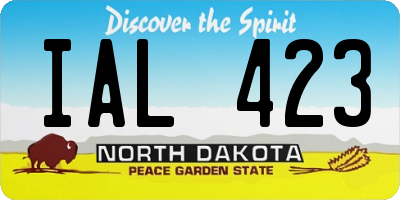 ND license plate IAL423