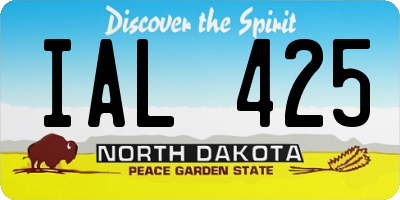 ND license plate IAL425