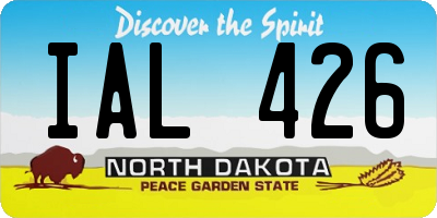 ND license plate IAL426