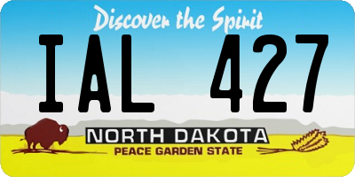 ND license plate IAL427