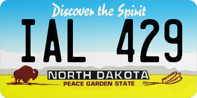 ND license plate IAL429