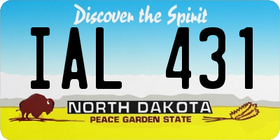ND license plate IAL431