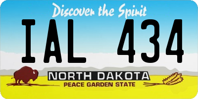 ND license plate IAL434