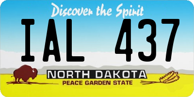 ND license plate IAL437