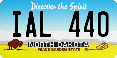 ND license plate IAL440