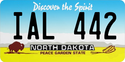 ND license plate IAL442