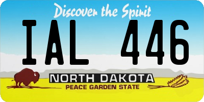 ND license plate IAL446