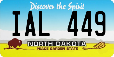 ND license plate IAL449