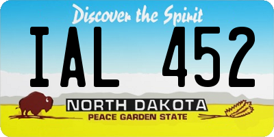 ND license plate IAL452