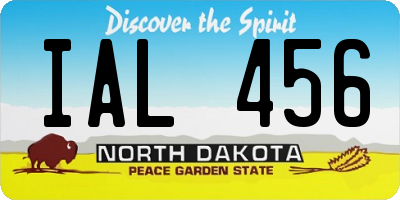 ND license plate IAL456