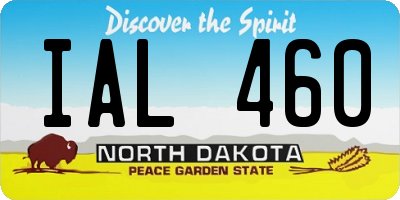 ND license plate IAL460