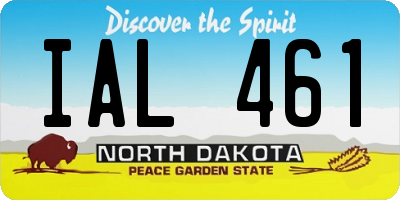ND license plate IAL461