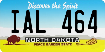 ND license plate IAL464