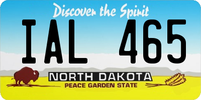 ND license plate IAL465