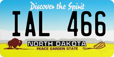 ND license plate IAL466