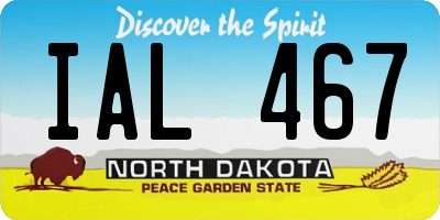 ND license plate IAL467