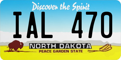ND license plate IAL470