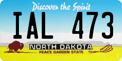 ND license plate IAL473