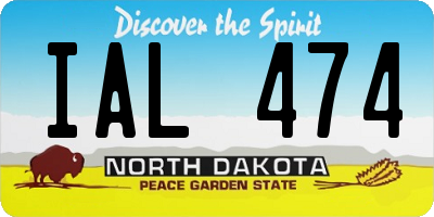 ND license plate IAL474