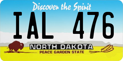 ND license plate IAL476