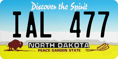 ND license plate IAL477