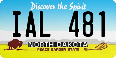 ND license plate IAL481